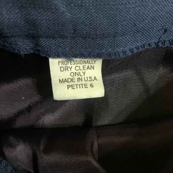 VTG Club 5’4” Petites Size 6P Yellow & Navy Blue Short Sleeve Skirt 2pc Suit Set - Picture 15 of 16